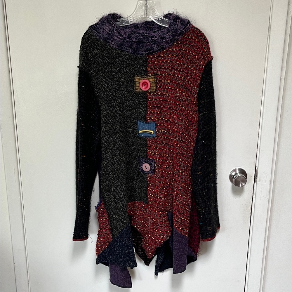 Hand Jive Multicolor Patchwork Sweater 0-04